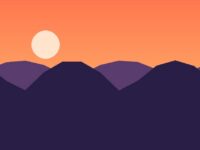 Sunset over the bay